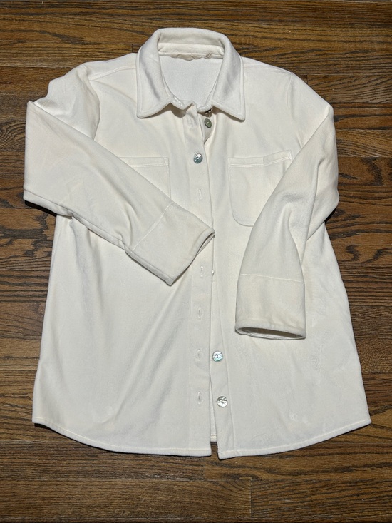 Soft Surroundings Tops - Soft Surroundings Cream Button-Up Shirt Jacket